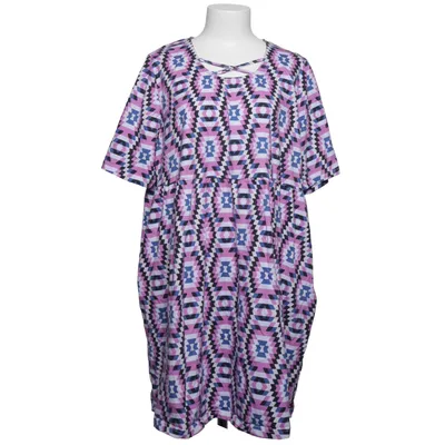 Dress (Purple, Blue, White) from Ulla Popken Cotton