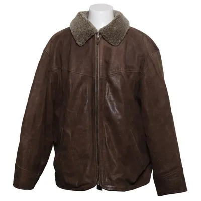 Leren jack (Bruin) van Rock'n Blue Leer, Linnen, Polyester