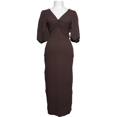 Långklänning (Brun) från Bubbleroom Elastan, Återvunnen polyester