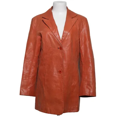 Læderfrakke (Orange) fra Joy Læder, Polyester
