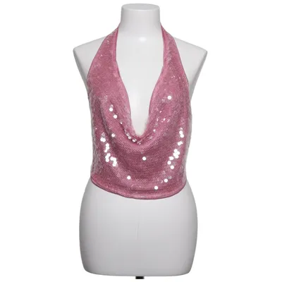 Halter neck top (Pink) Metallic fiber, Polyamide, Polyester