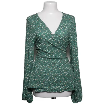 Wikkelblouse (Groen, Geel, Wit) van Happy Holly Elastaan, Viscose