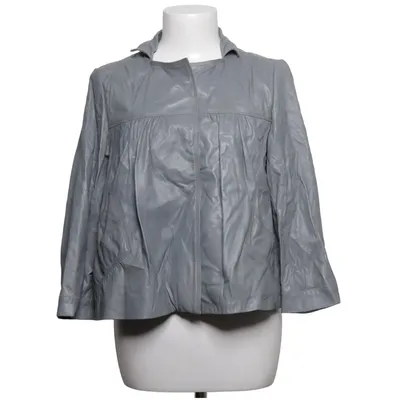Läderjacka (Grå) från Auluna Skinn, Polyester