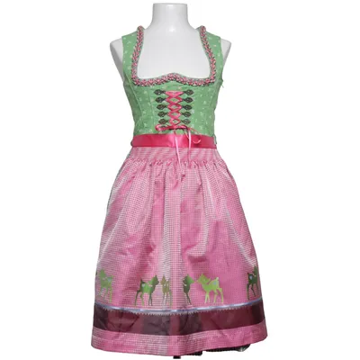 Dirndl (Roze, Groen, Meerkleurig) van Country Line Katoen, Polyester