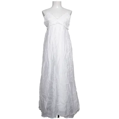 Maxi jurk (Wit) van H&M Katoen, Polyamide, Viscose