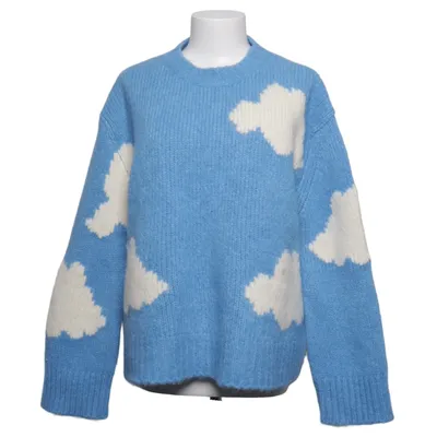 Trui (Blauw, Wit) van Mansur Gavriel Alpacawol, Merinowol, Polyamide