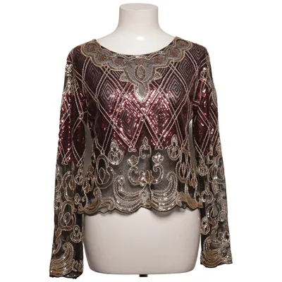 Top (Zwart, Rood, Goud) van Maner Katoen, Polyester