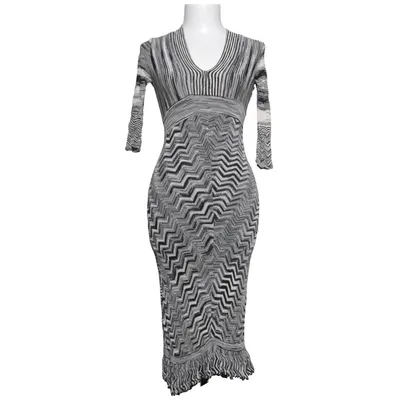 Maxikjole (Sort, Hvid, Flerfarvet) fra Karen Millen Polyester, Viscose