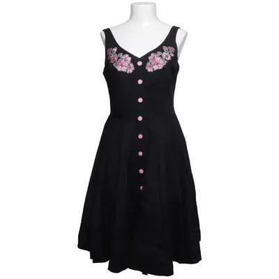 Kleid (Schwarz) von Hell Bunny Baumwolle, Elasthan