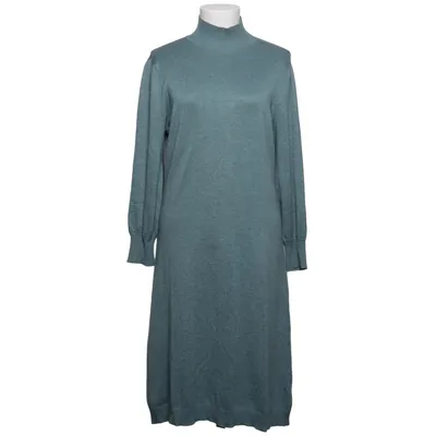 Jurk met col (Blauw) van Minus Elastaan, Viscose