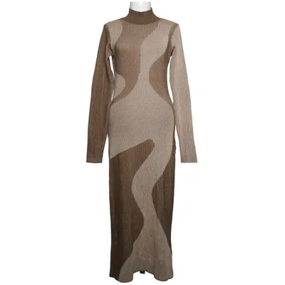 Turtleneck dress (Brown, Beige) from NA-KD Polyamide, Polyester, Viscose
