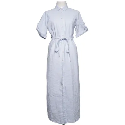 Robe chemise (Bleu, Blanc) de Primark Coton, Élasthane, Polyester