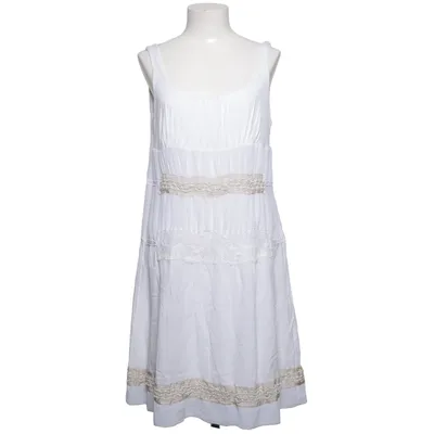 Jurk (Wit, Beige) van Elly Katoen, Polyester, Viscose