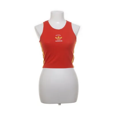Sports tank top (Red, Yellow) from Adidas Cotton, Elastane
