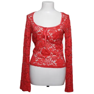 Top (Pcamalie Ls Lace Top D2d) fra Pieces Elastan, Polyamid
