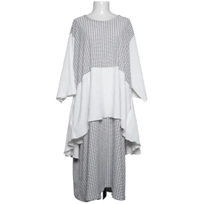 Jurk (Zwart, Wit) van AKH Fashion Polyester, Viscose