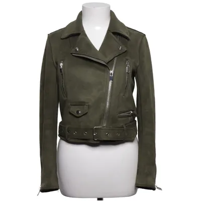 Veste de motard (Vert) de Zara Basic Élasthane, Polyester
