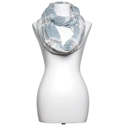 Infinity scarf (Blue, White, Gray) from Tchibo Elastane, Recycled polyester