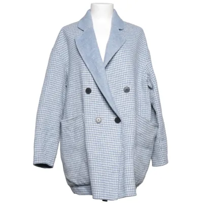 Manteau (Bleu, Blanc) de Bimba y Lola Polyester, Laine