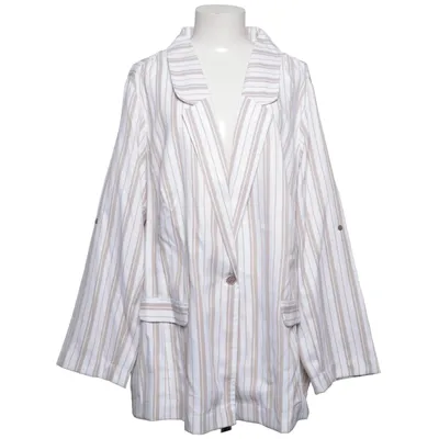 Blazer (Blanc, Beige) de Collection L. Coton, Polyester