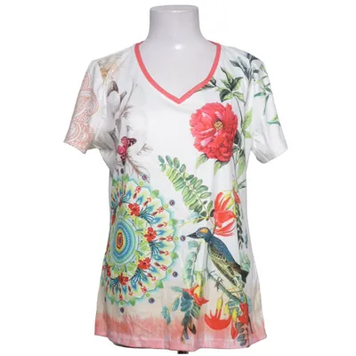 T-shirt (Wit, Meerkleurig) van Happi Katoen, Polyester