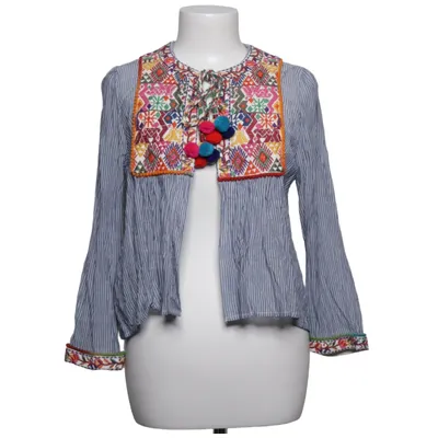 Blouse (Blauw, Meerkleurig) van Zara Woman Katoen