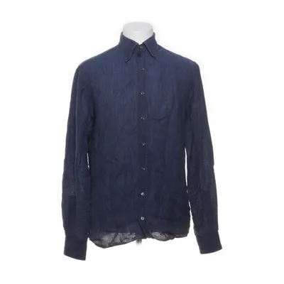 Shirt (Blauw) van Oscar Jacobson Linnen