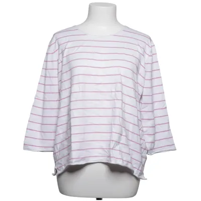 Langærmet t-shirt (Hvid, Pink) fra S. Marlon Polyamid, Viscose