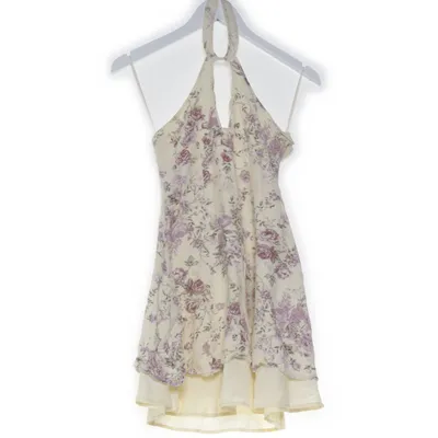 Jurk (Beige, Lila, Meerkleurig) van Adoore Linnen, Polyester, Viscose