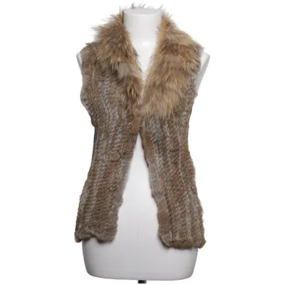 Vest (Gray, Brown) from Marc Aurel Rabbit fur, Wool