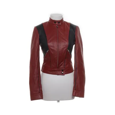 Læderjakke (Rød, Sort) fra Bcbgmaxazria Læder, Polyester