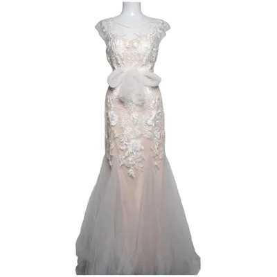 Wedding dress (White, Beige) from MasCara Polyester