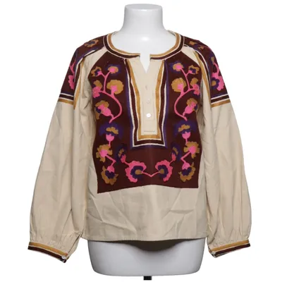 Blouse (Beige, Multicolored) from Sézane Acrylic, Organic cotton
