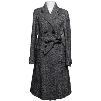 Frakke (Sort, Hvid) fra Antoni & Alison Acetat, Akryl, Alpacauld, Mohair, Polyamid, Polyester, Viscose