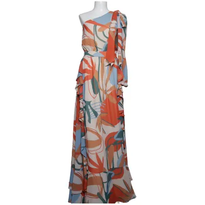 Maxi dress (Beige, Multicolored) from PatBO Elastane, Polyester