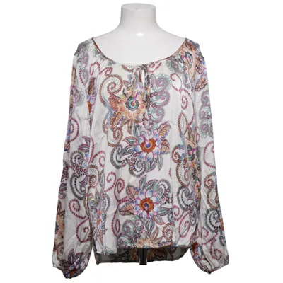 Bluse (Hvid, Flerfarvet) fra Dea Kudibal Elastan, Silke