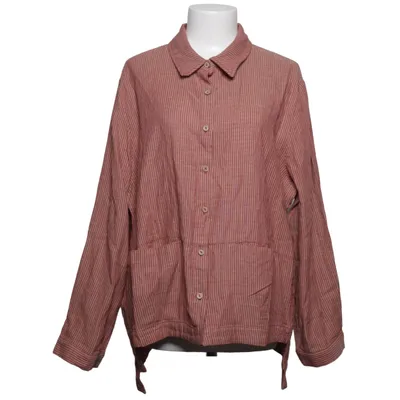 Blouse (Red, White) from Buykud Cotton, Linen
