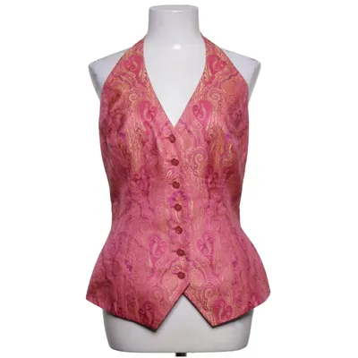 Halter neck top (Pink, Gold) from Escada Silk
