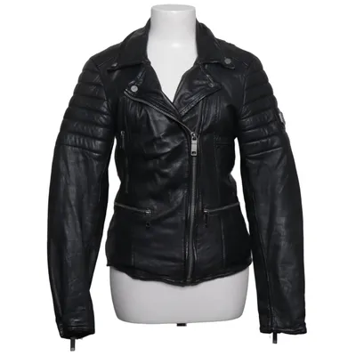 Bikerjacka (Svart) från Maze Bomull, Skinn, Polyester