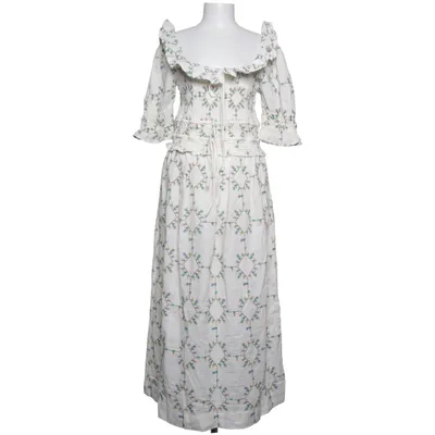 Dress (White, Multicolored) from Damson Madder Linen, Organic cotton