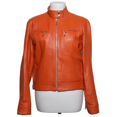 Veste en cuir (Orange) de Hollies Stockholm Cuir