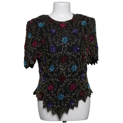 Top (Sort, Flerfarvet) fra Laurence Kazar Polyester, Silke