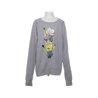 Collegetröja (Grå) från Minions Bomull, Polyester