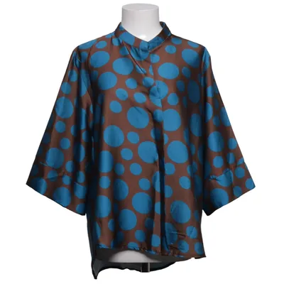 Bluse (Blå, Brun) fra Margot Elastan, Polyester