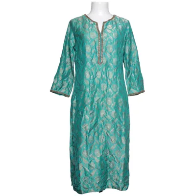 Sari (Turkos, Flerfärgad) från Fabindia Silke