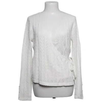 Cardigan cache-cœur (Blanc) de Grace & Mila Coton, Viscose