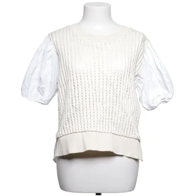 Tröja (Vit, Beige) från Zara Bomull, Elastan