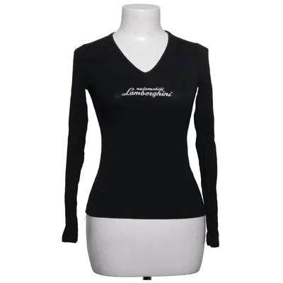 Lange mouwen shirt (Zwart) van Automobili Lamborghini Elastaan, Modal