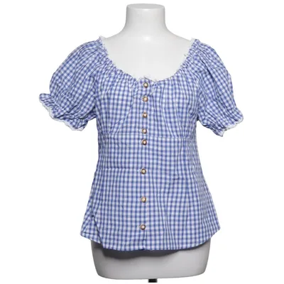 Dirndl blouse (Blue, White) from Os Trachten Cotton, Polyester