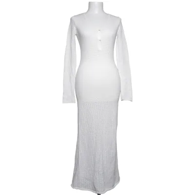 Maxi dress (White) from NA-KD Polyester, Viscose